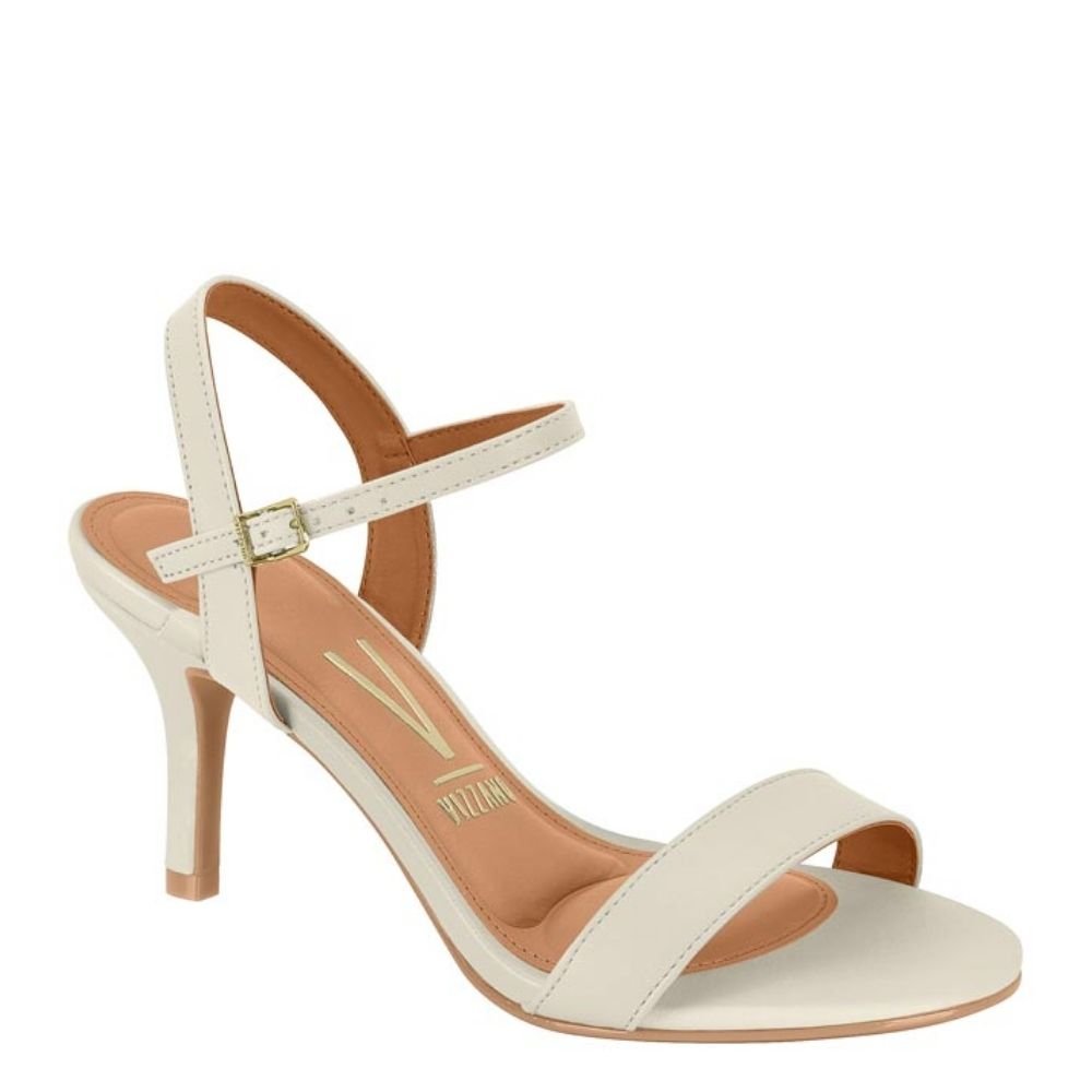 Sandália Casual Feminina Salto Médio Fino Vizzano 6524.102 Branco 1