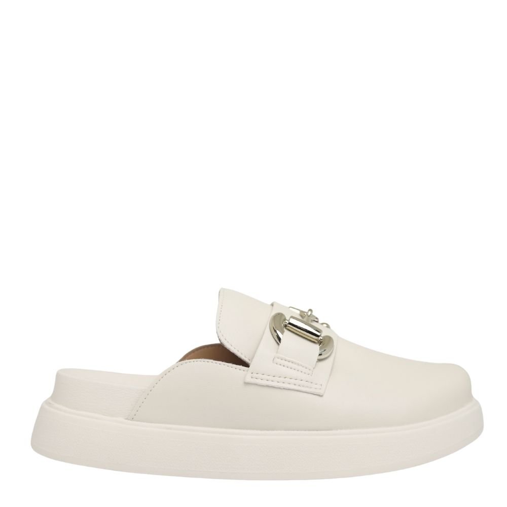 Tamanco Feminino Flatform Confortável Fivela Vizzano 1434104 Branco 2