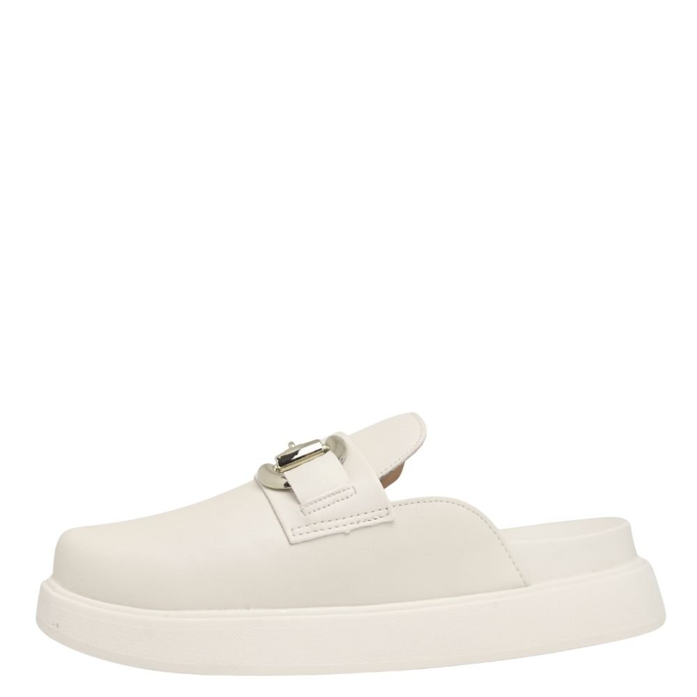 Tamanco Feminino Flatform Confortável Fivela Vizzano 1434104 Branco 3
