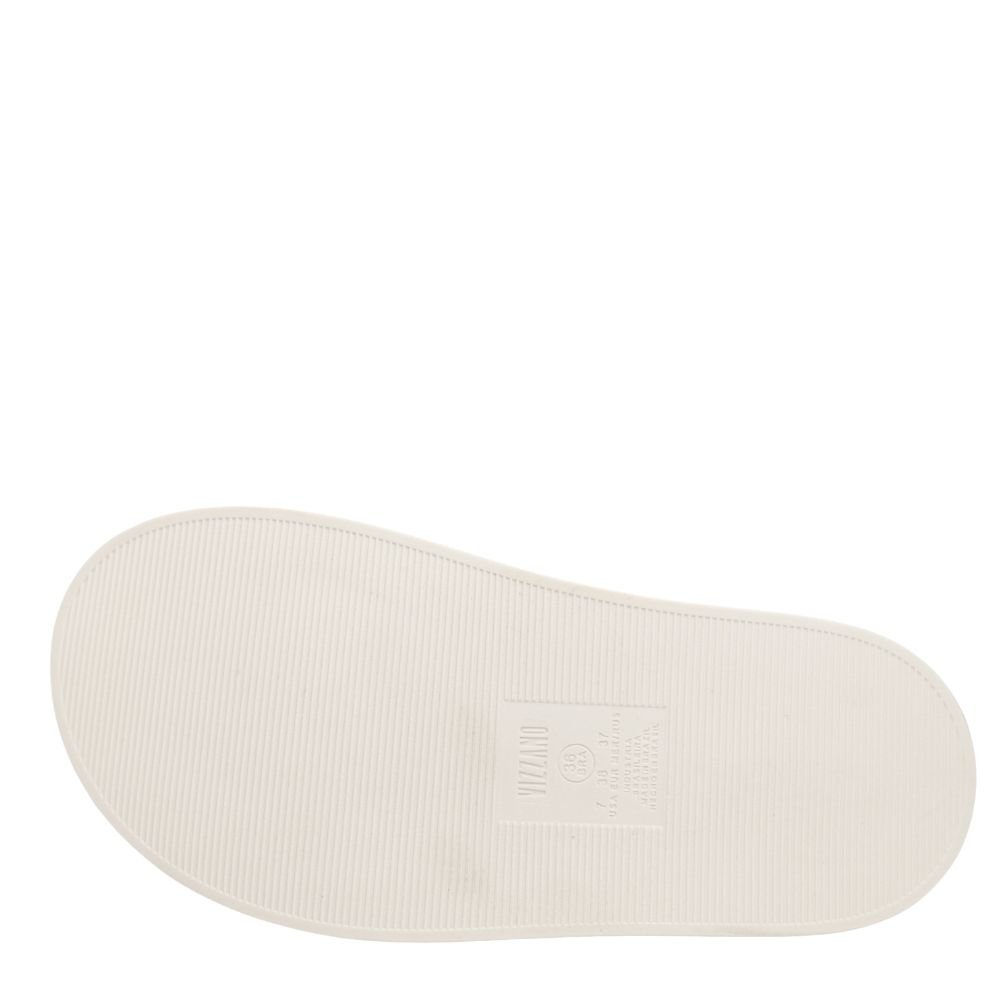Tamanco Feminino Flatform Confortável Fivela Vizzano 1434104 Branco 5