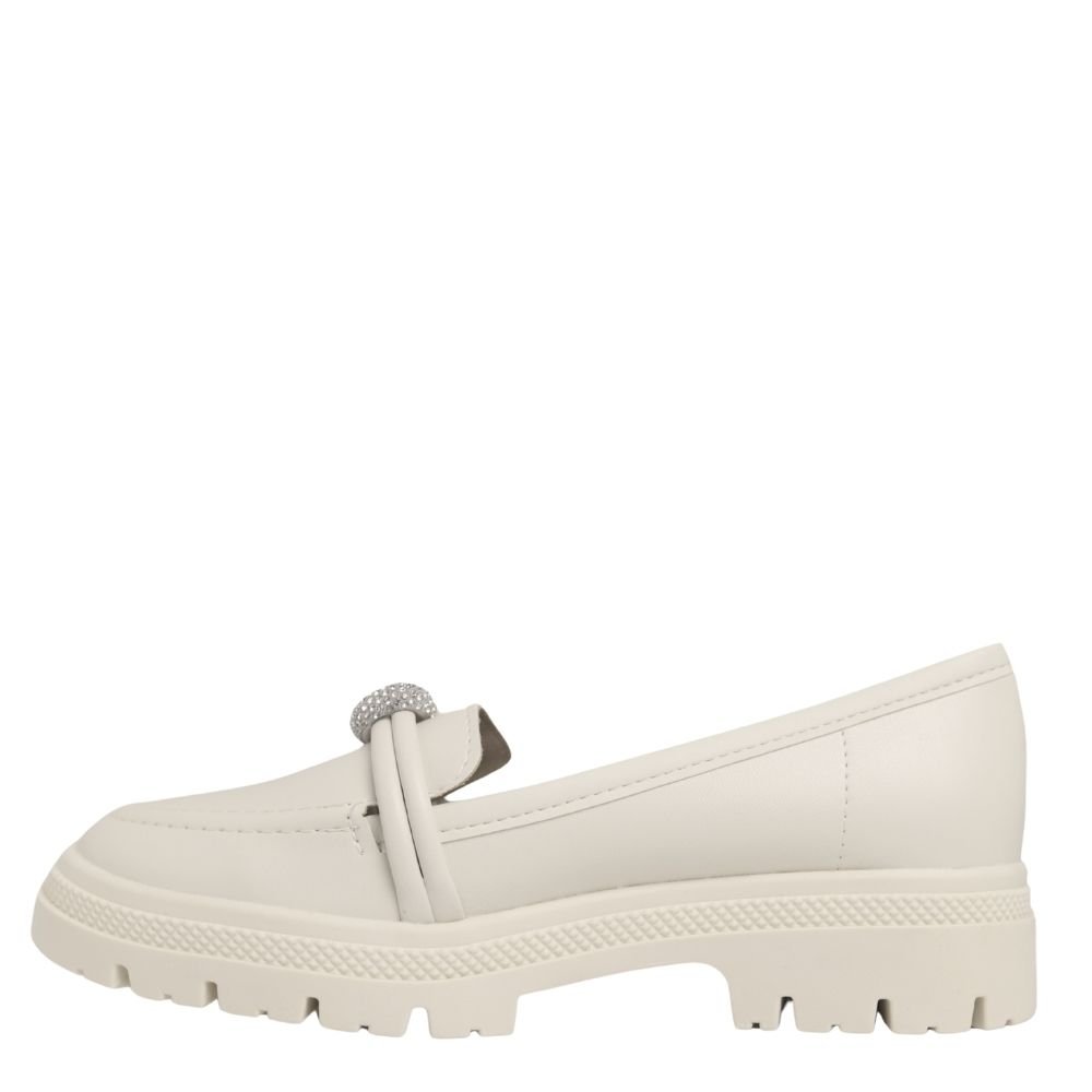 Sapato Feminino  Mocassim Brilho Tratorado Moleca  5775.107 Branco 3