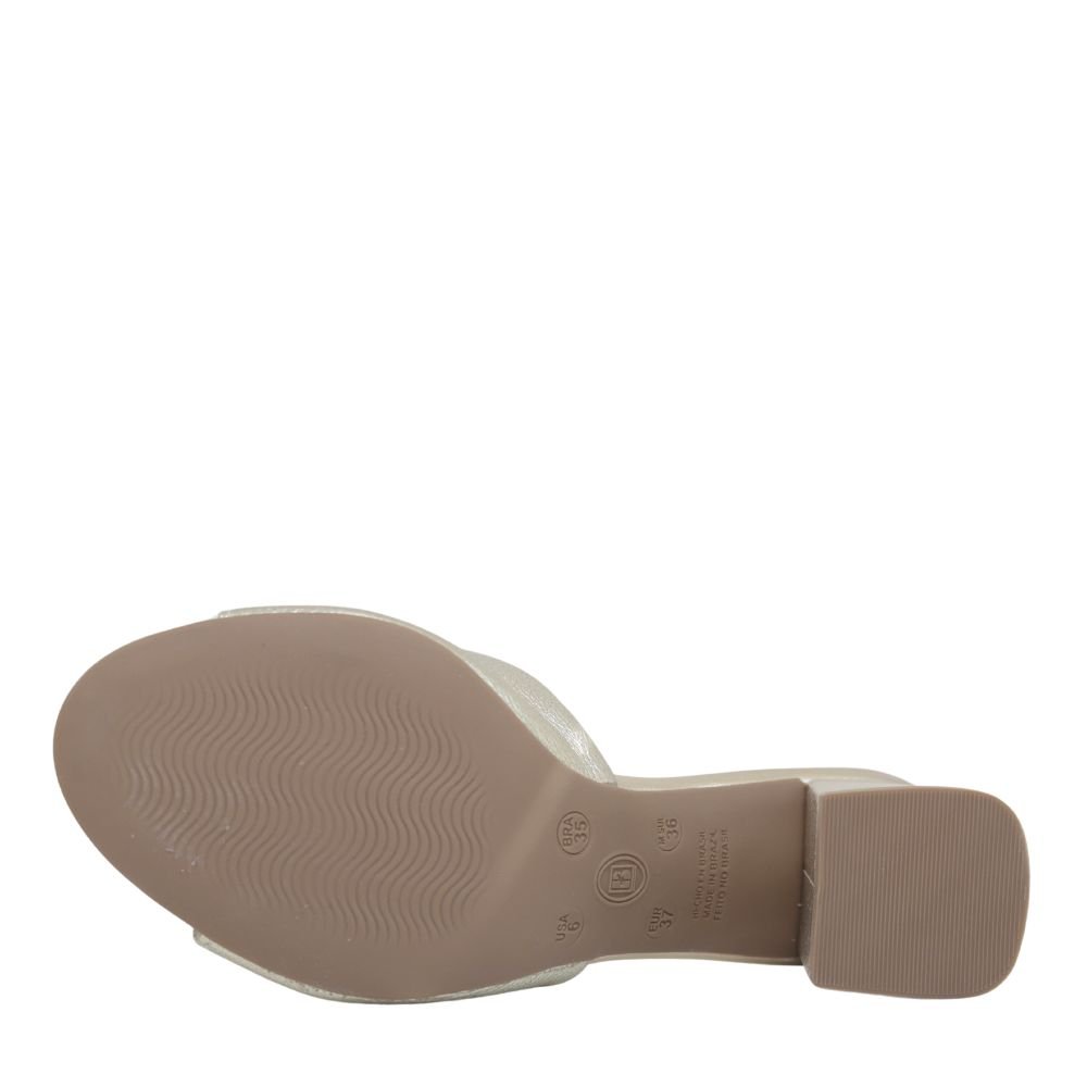 Tamanco Casual Feminino Couro Conforto Bottero 362512 Dourado 5