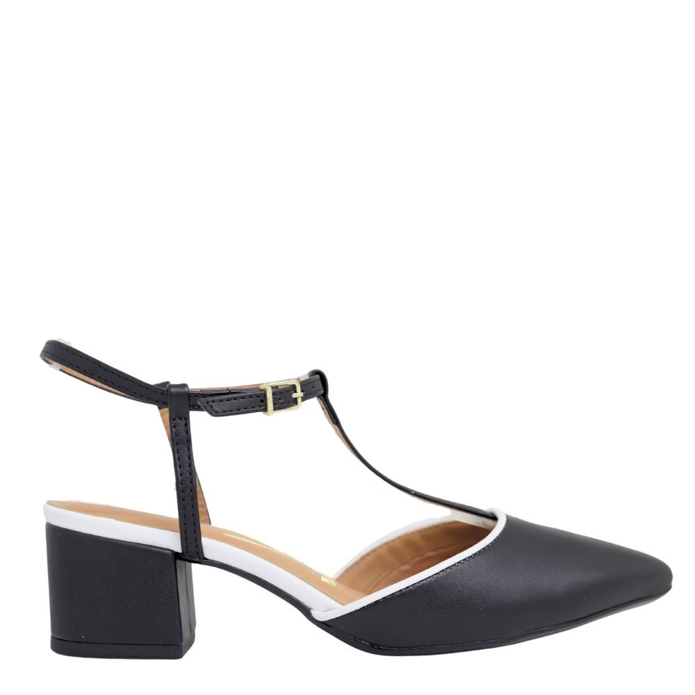 Sandália Feminina Estilo Salto Baixo Grosso Vizzano 1220.363 Preto 2