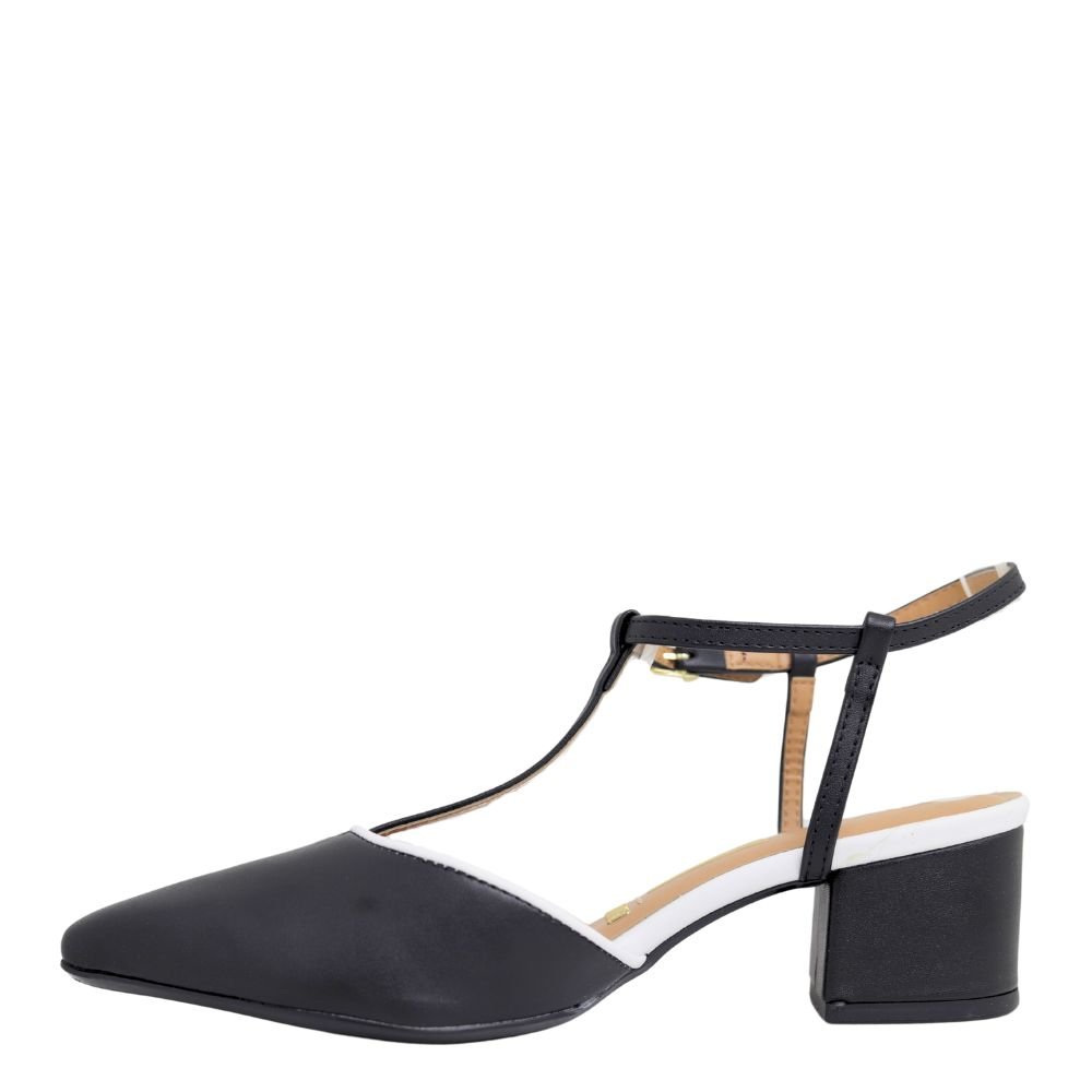 Sandália Feminina Estilo Salto Baixo Grosso Vizzano 1220.363 Preto 3