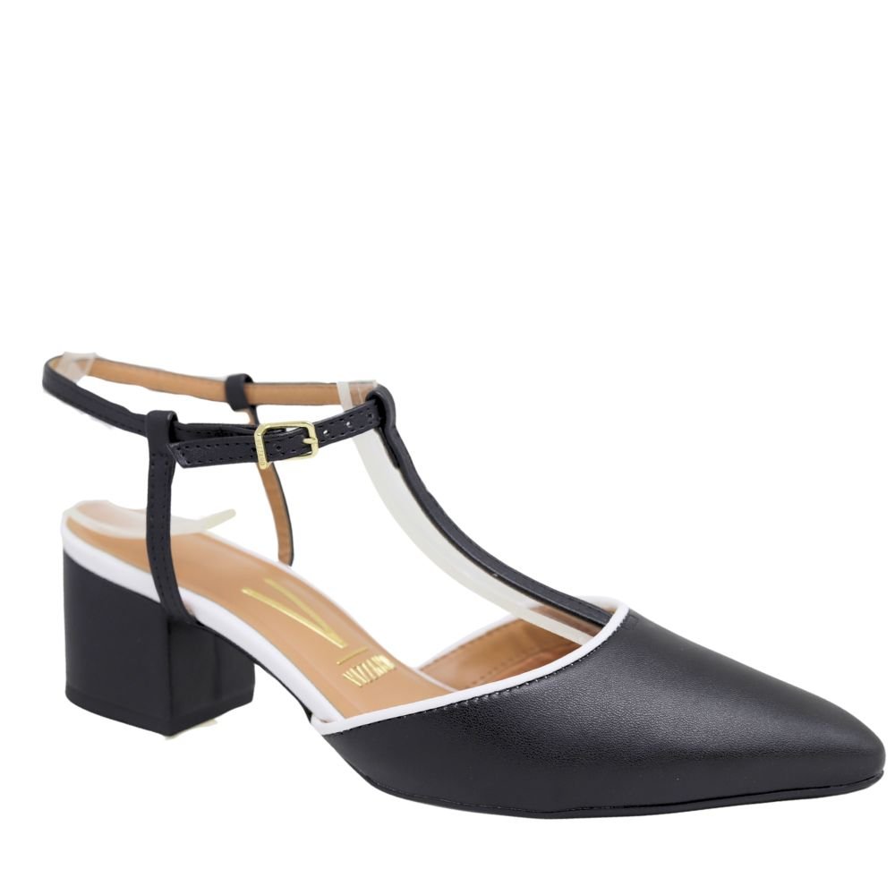 Sandália Feminina Estilo Salto Baixo Grosso Vizzano 1220.363 Preto 4