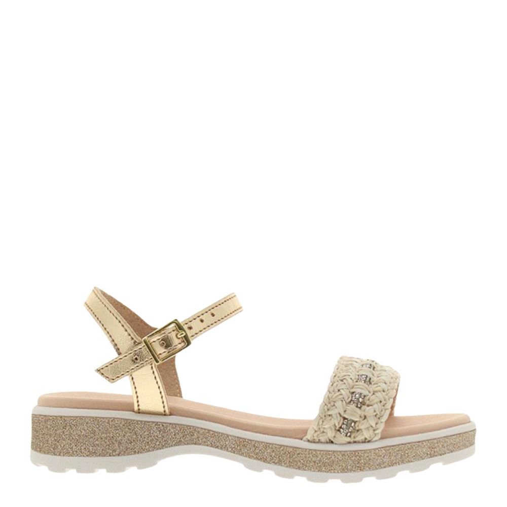 Sandália Infantil Menina Molekinha Flat Confortável 2361.202 Dourado 2