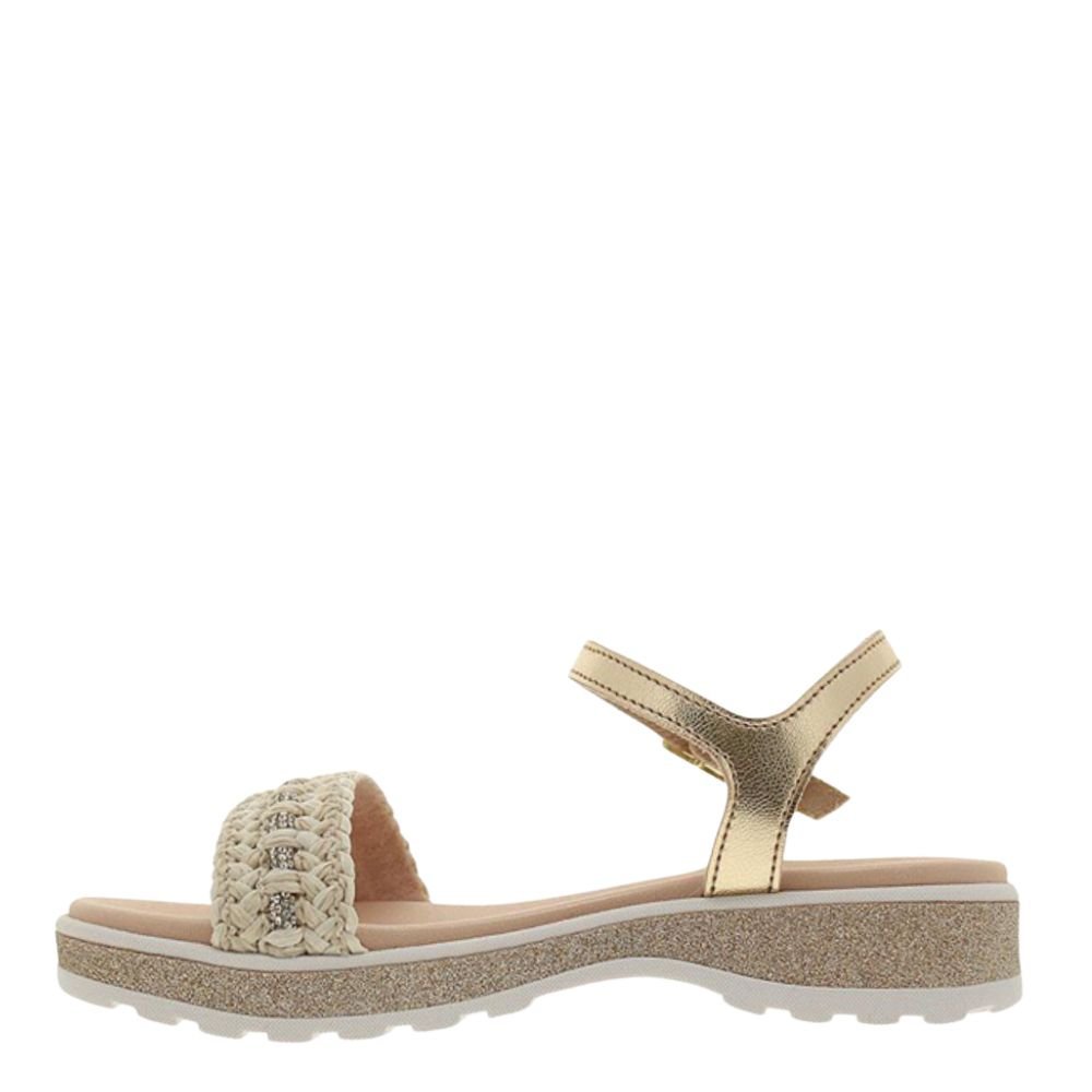 Sandália Infantil Menina Molekinha Flat Confortável 2361.202 Dourado 3