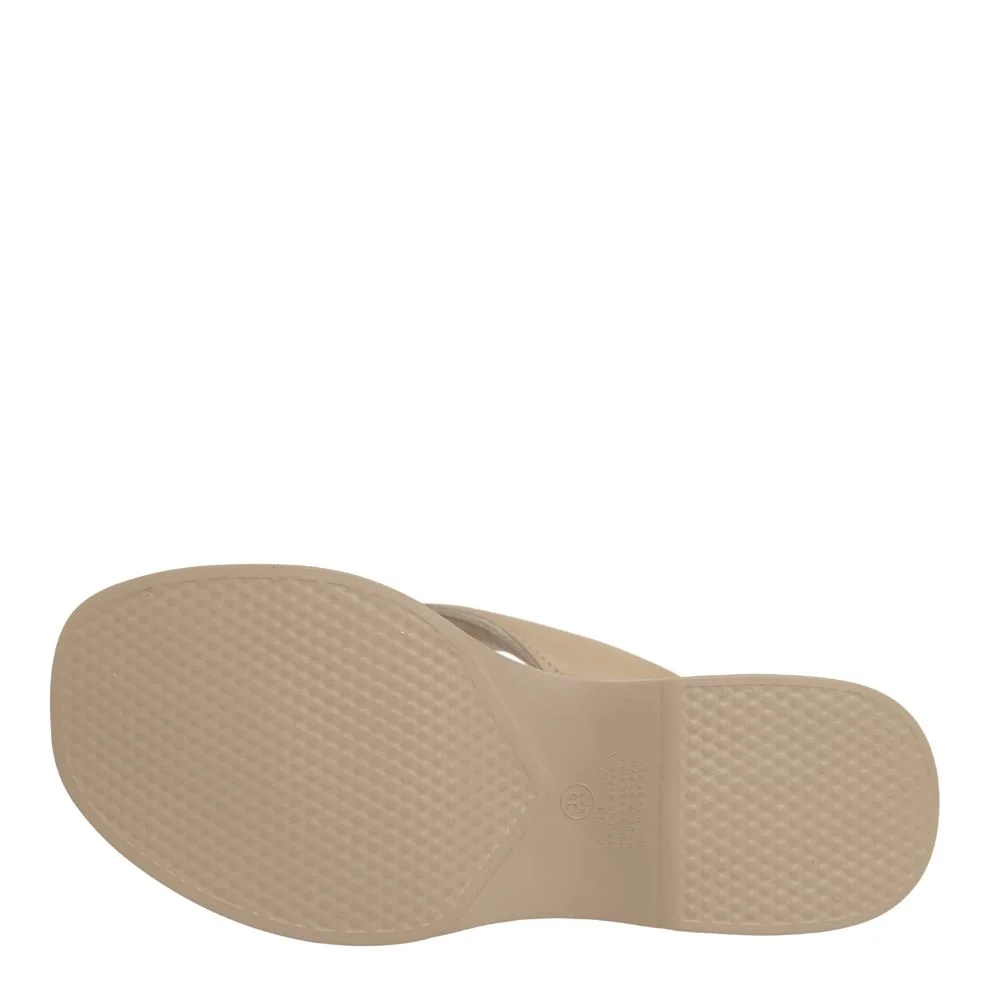 Tamanco Feminino Salto Baixo Anabela Flatform Moleca 5503105 Marrom 5