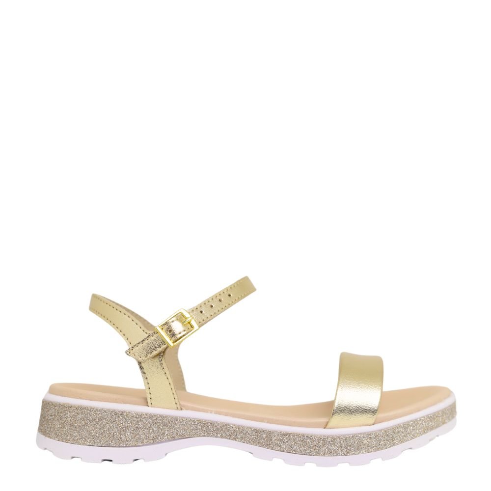 Sandália Infantil Menina Molekinha Flat Confortável 2361.200 Dourado 2