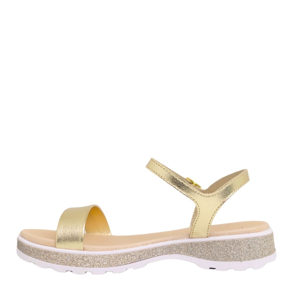 Sandália Infantil Menina Molekinha Flat Confortável 2361.200 Dourado 3