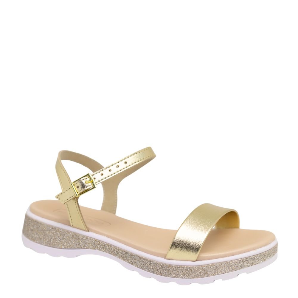 Sandália Infantil Menina Molekinha Flat Confortável 2361.200 Dourado 4