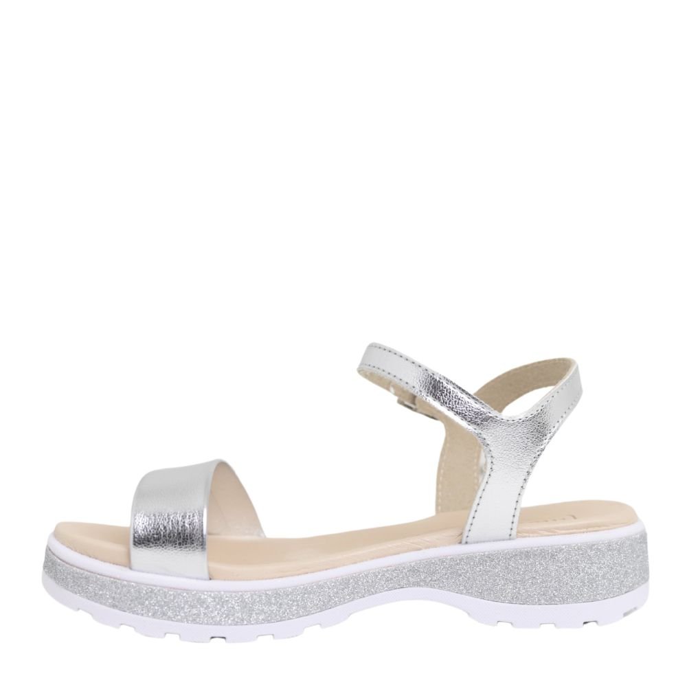 Sandália Infantil Menina Molekinha Flat Confortável 2361.200 Prata 3