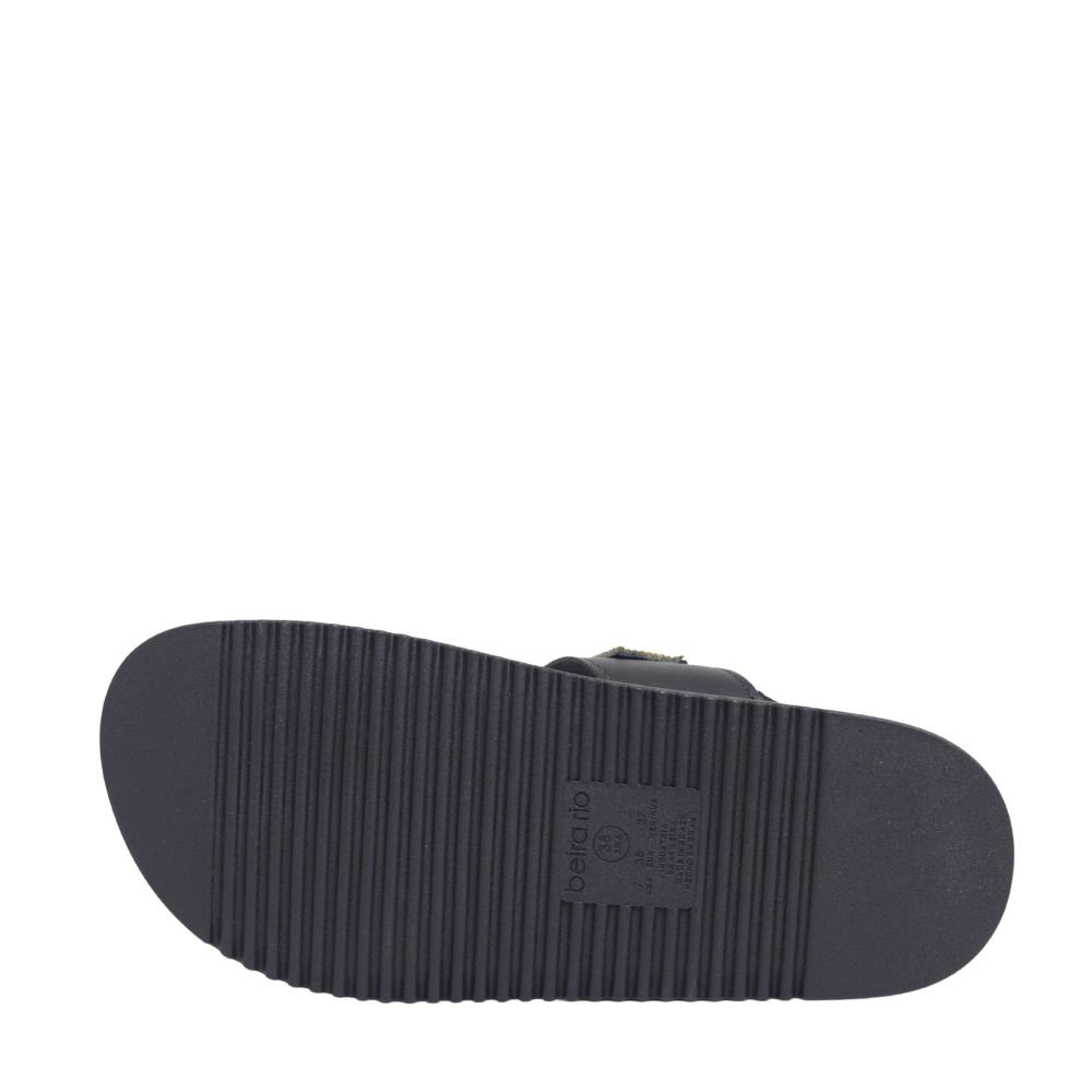 Sandália Feminina Flatform Brilho Velcro Moleca 8523.104 Preto 5