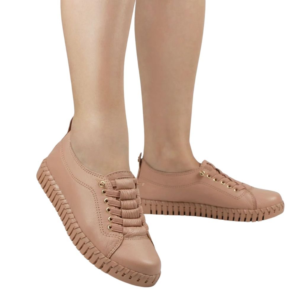 Tênis Feminino Bottero Twister Conforto Calce Fácil 354304 Marrom 2