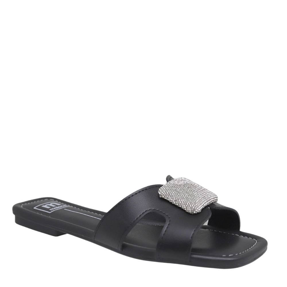 Tamanco Feminino Rasteirinha Brilho Casual Moleca 5462.134 Preto 4