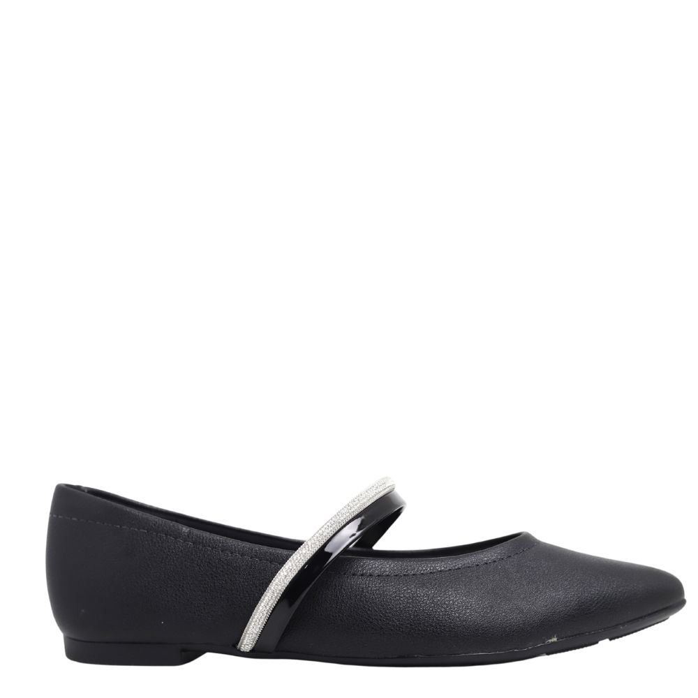 Sapatilha Feminina Casual Modare Bico Fino Brilho 7334.247 Preto 2
