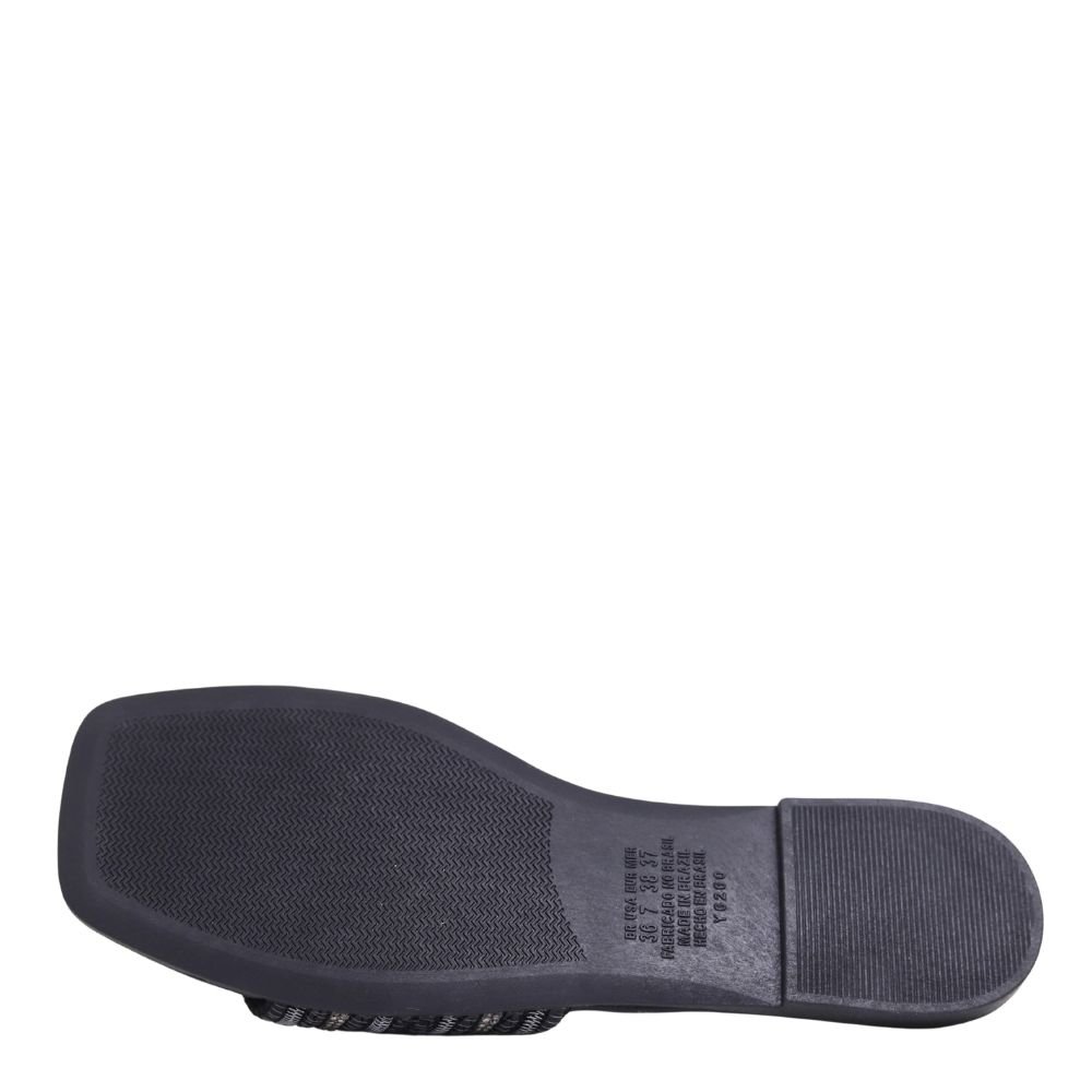 Rasteira Feminina Brilho Casual Macia Conforto Dakota Y8382 Preto 5