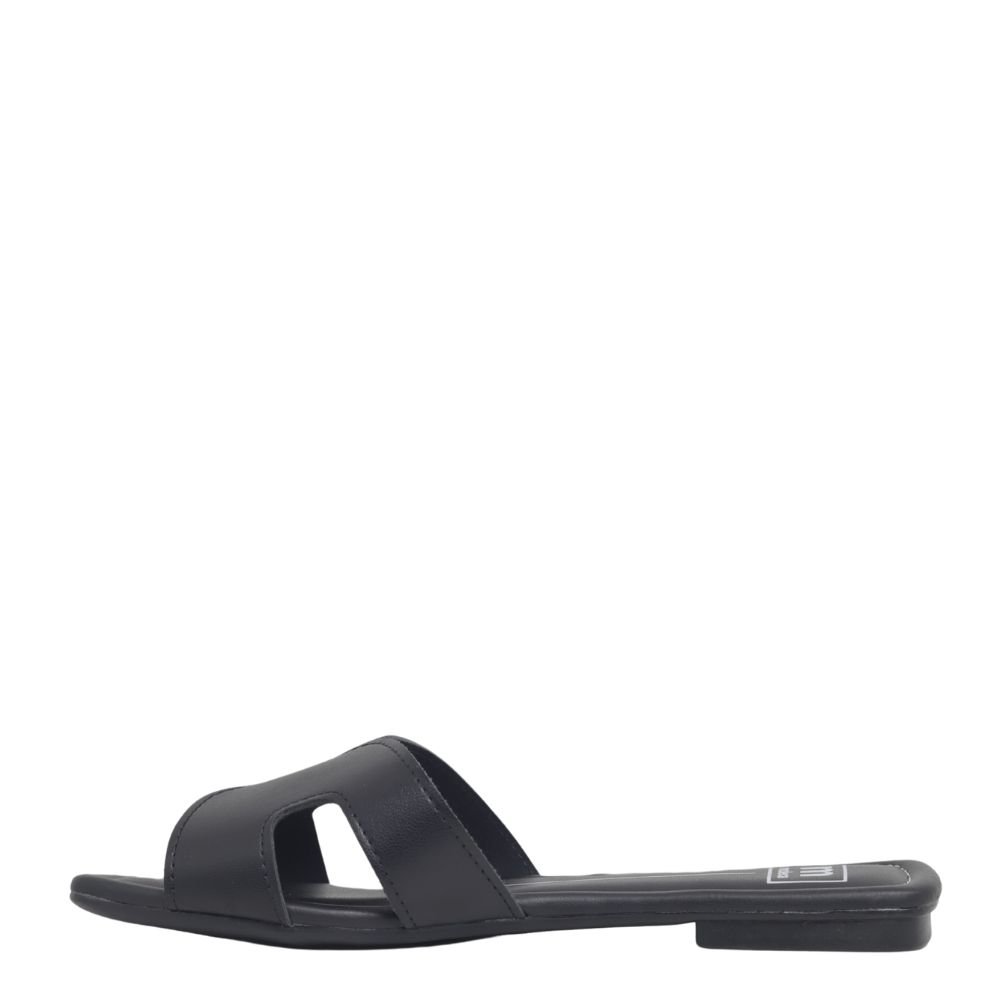 Tamanco Feminino Rasteirinha Brilho Casual Moleca 5462.126 Preto 3