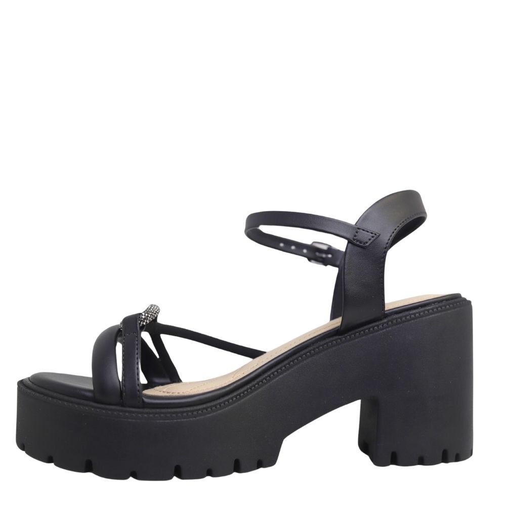Sandália Ramarim Plataforma Tratorada Strass 24-54202 Preto 3