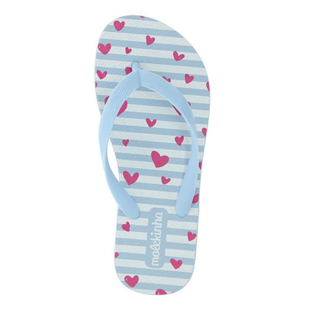 Chinelo Infantil Menina Leve Conforto Molekinha 2364300 Azul 4