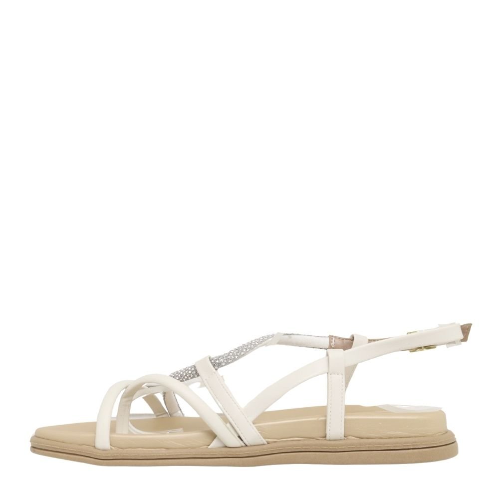 Chinelo Casual Feminino Brilho Conforto Beira Rio 8513.106 Branco 3