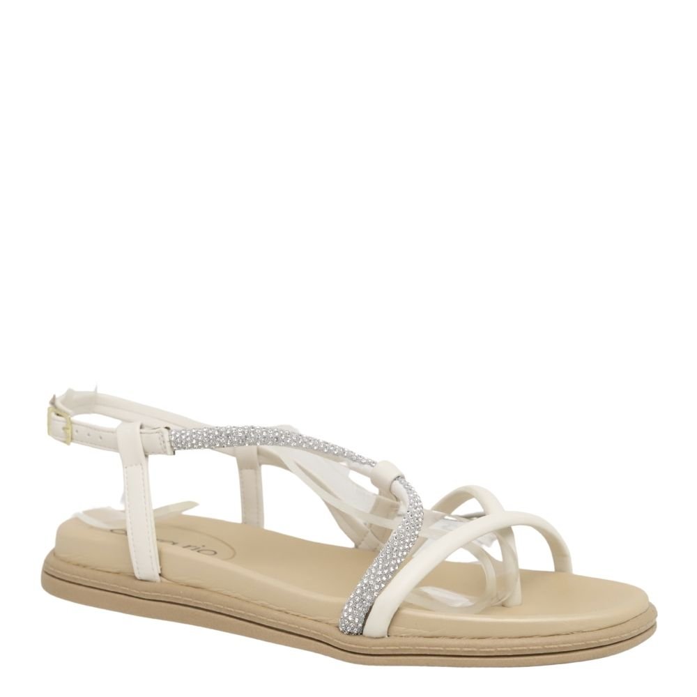 Chinelo Casual Feminino Brilho Conforto Beira Rio 8513.106 Branco 4