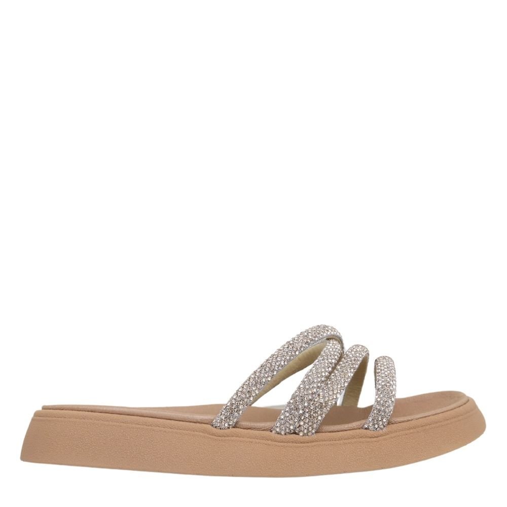 Sandália Infantil Menina Strass Brilho Molekinha 2358.108 Bege 2