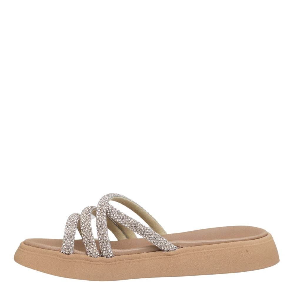 Sandália Infantil Menina Strass Brilho Molekinha 2358.108 Bege 3