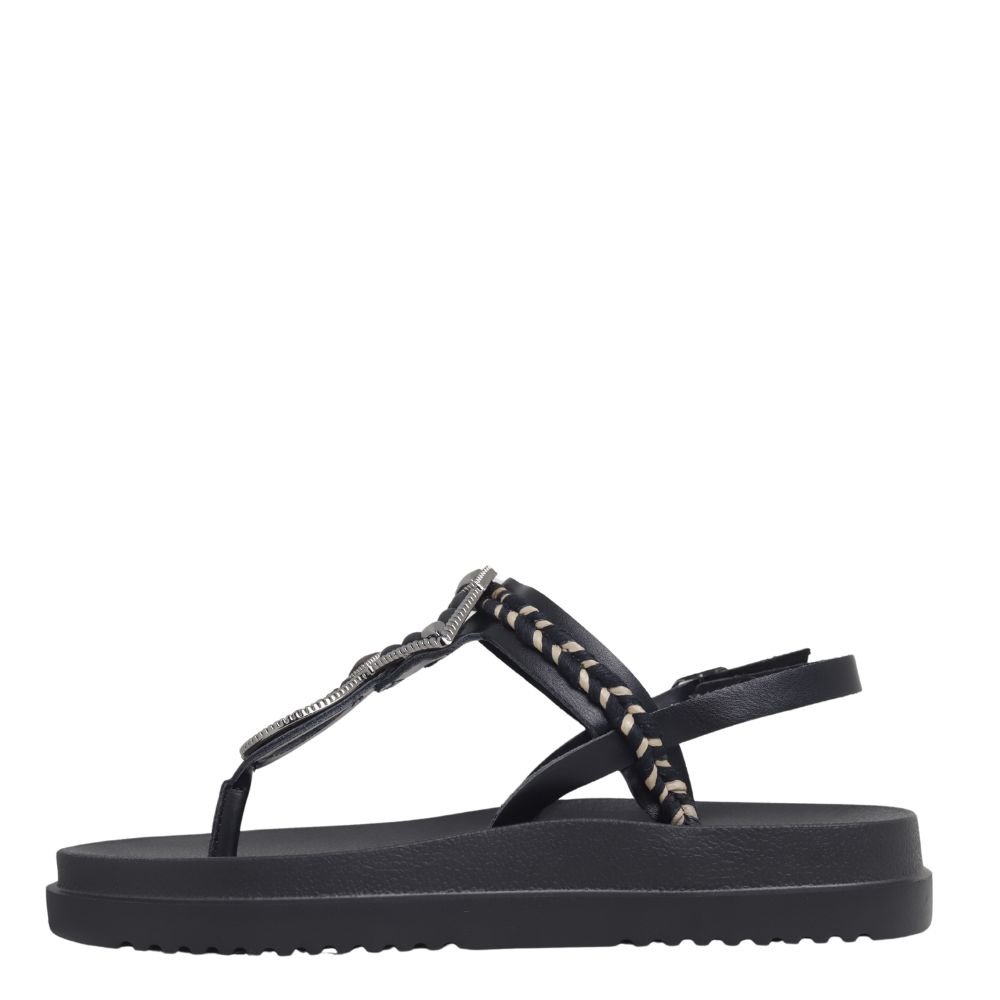 Sandália Dakota Feminina Plataforma Pedrarias Conforto Y7834 Preto 3