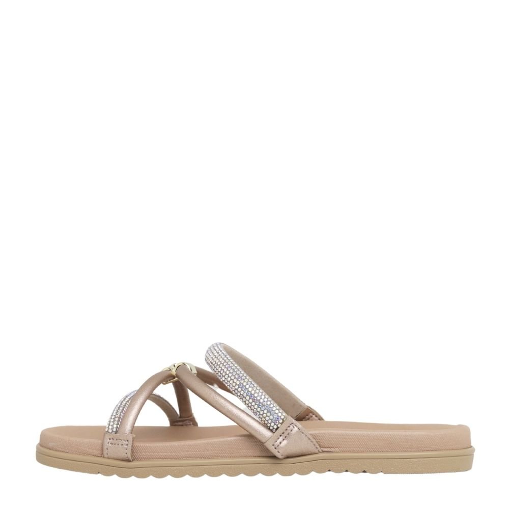 Chinelo Flatform Feminina Beira Rio Brilho Conforto 8529.102 Bege 3