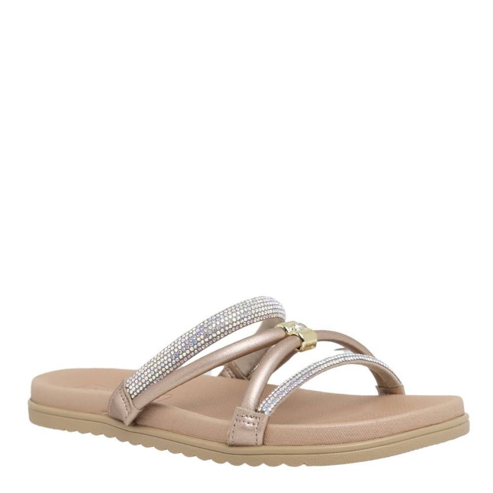 Chinelo Flatform Feminina Beira Rio Brilho Conforto 8529.102 Bege 4