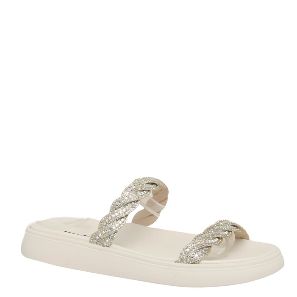 Tamanco Casual Feminino Moleca Confortável Brilho 5469.133 Branco 4