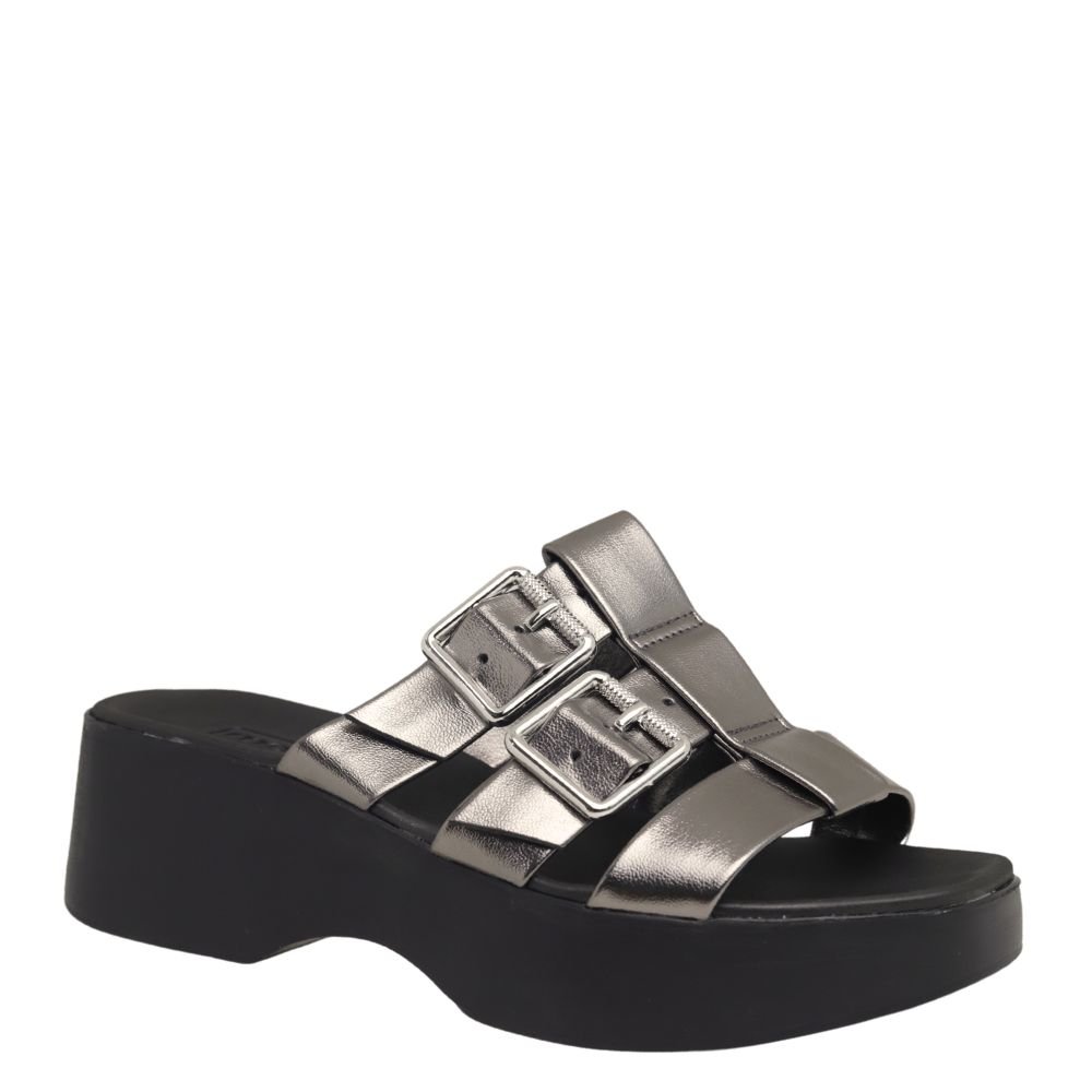 Tamanco Feminino Confortavel Casual Fivela Moleca 5503.107 Cinza 4