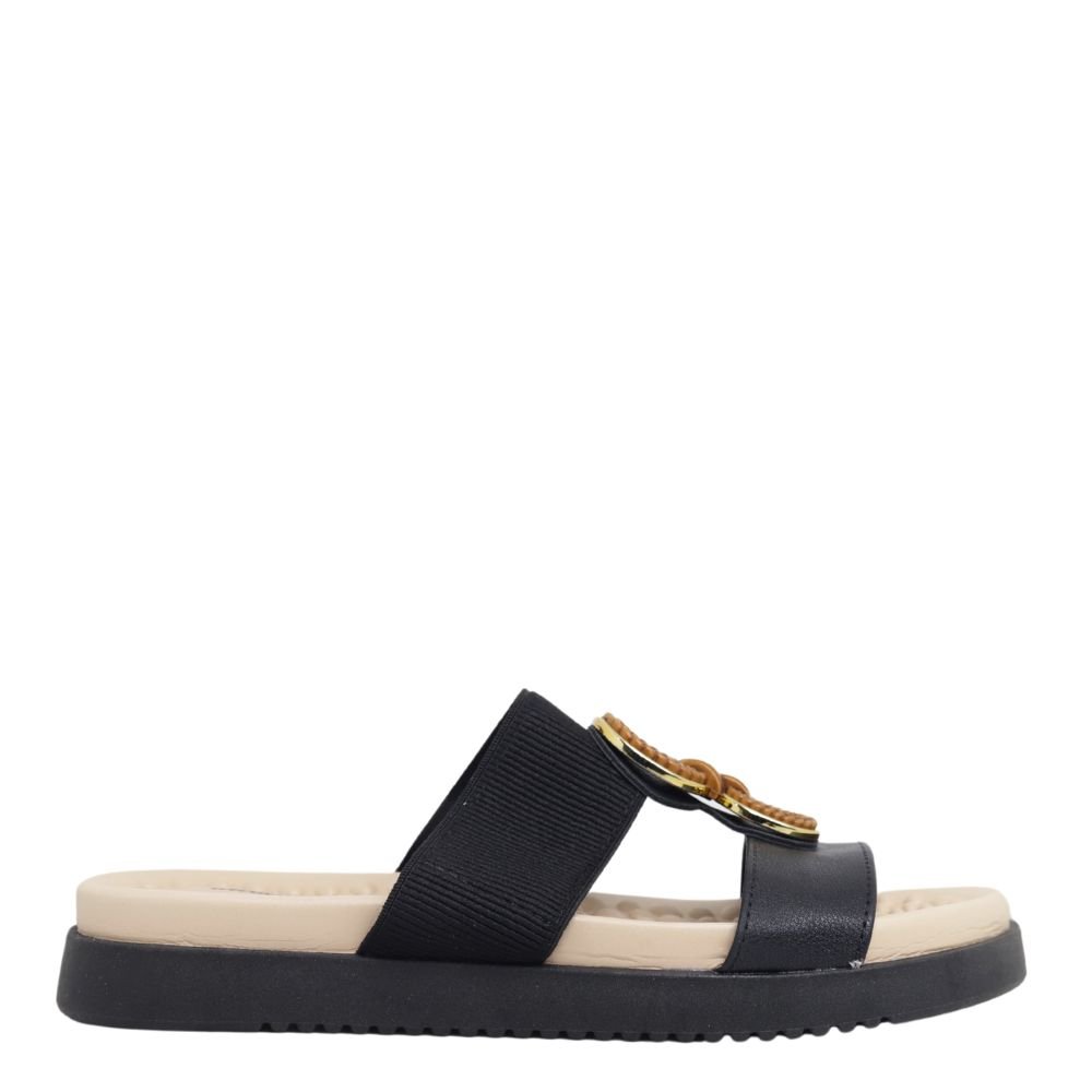 Tamanco Modare Feminina Pedraria Ortopedica Conforto 7178107 Preto 2