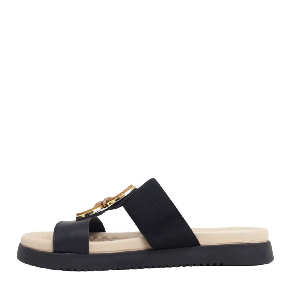 Tamanco Modare Feminina Pedraria Ortopedica Conforto 7178107 Preto 3