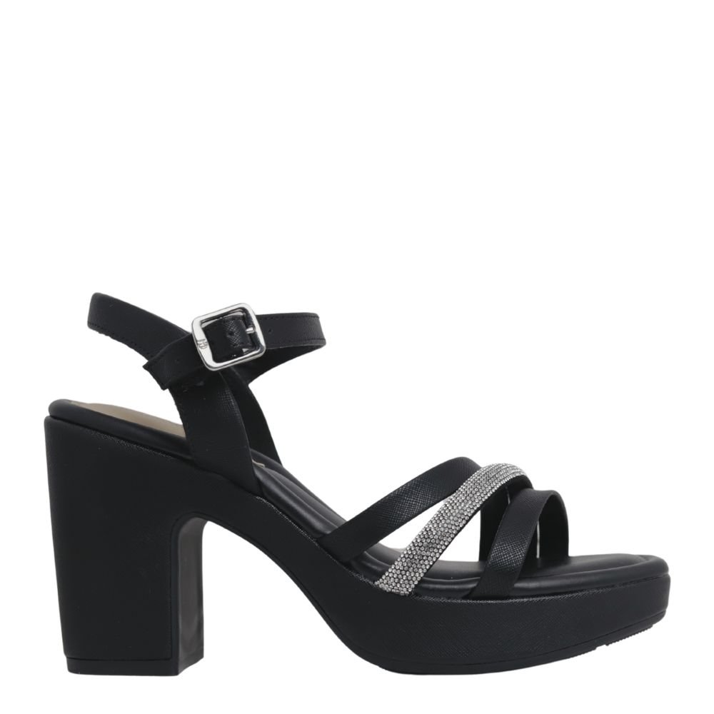 Sandália Salto Modare Ultraconforto Feminino Brilho 7203.104 Preto 2