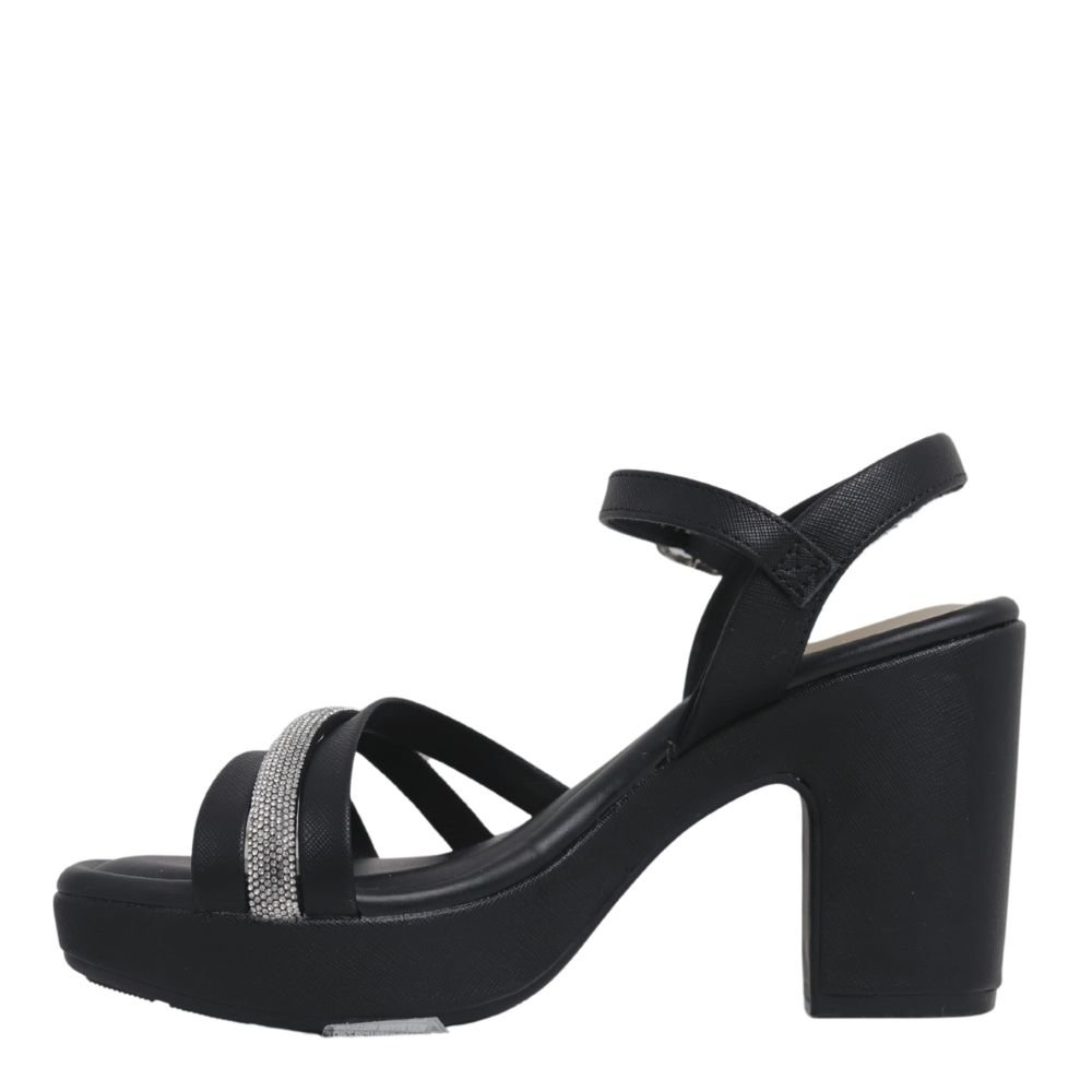 Sandália Salto Modare Ultraconforto Feminino Brilho 7203.104 Preto 3