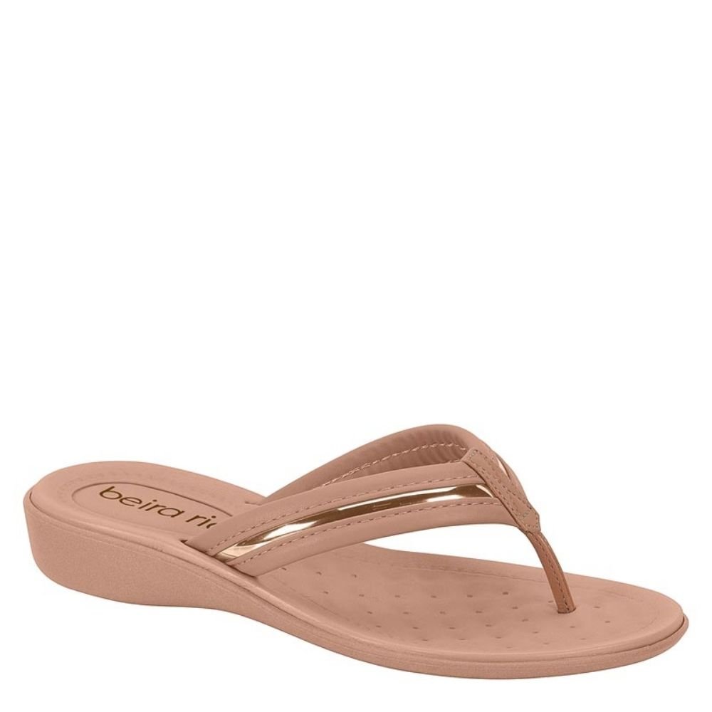 Chinelo Feminino Casual Macio Confortável Beira Rio 8224.863 Bege 1