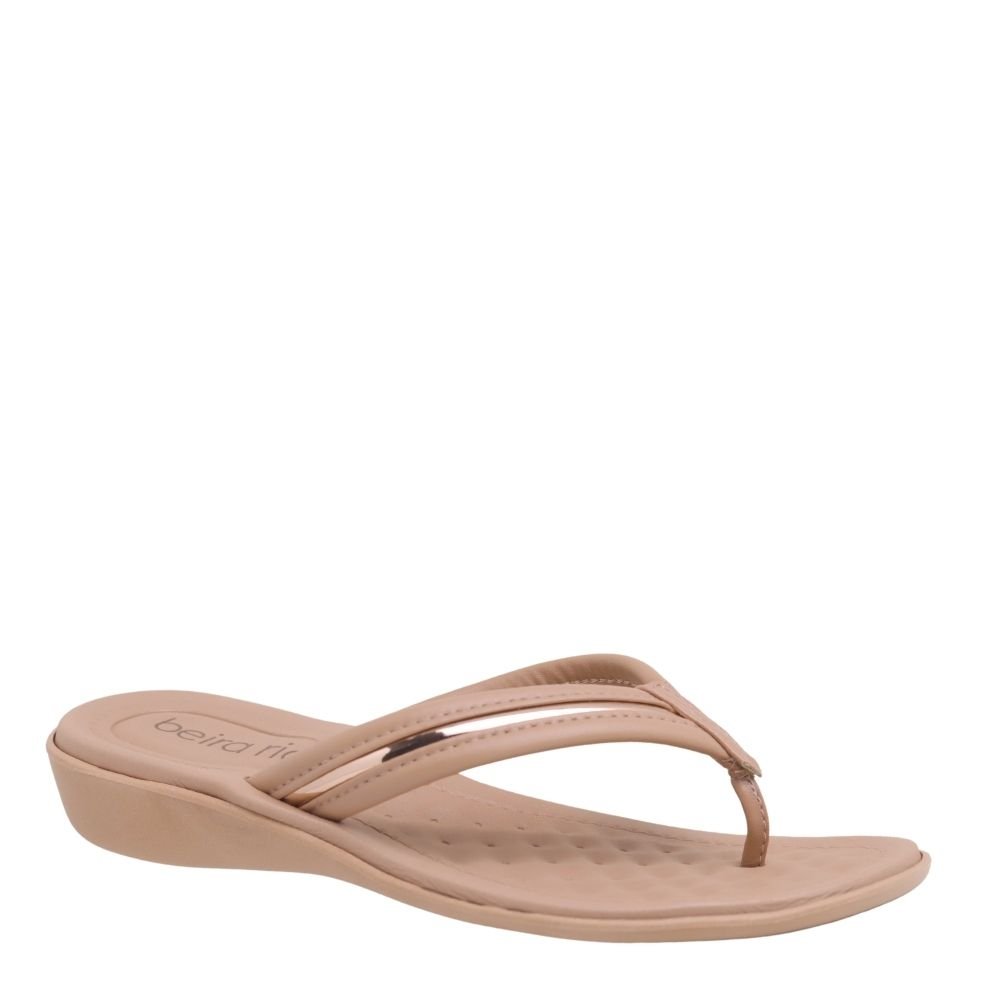 Chinelo Feminino Casual Macio Confortável Beira Rio 8224.863 Bege 4