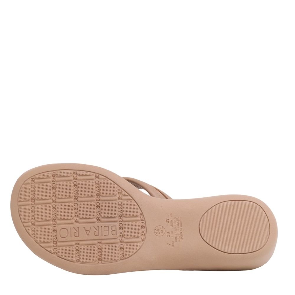 Chinelo Feminino Casual Macio Confortável Beira Rio 8224.863 Bege 5
