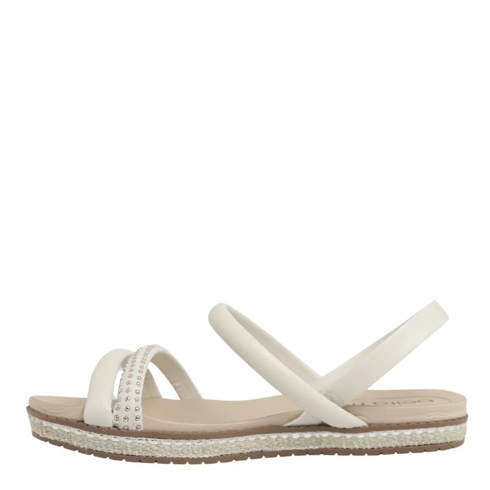 Sandália Feminina Beira Rio Strass Flat Conforto 8321.1746 Branco 3