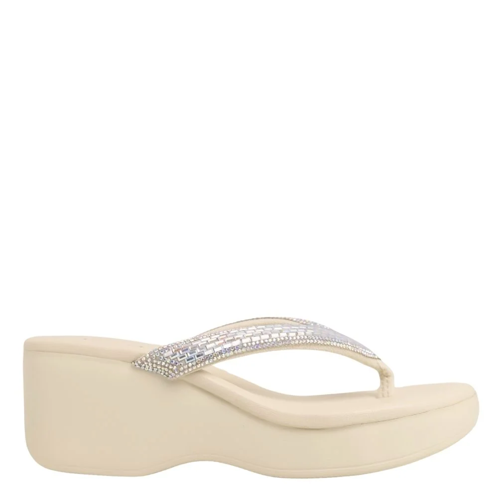 Tamanco Feminino Brilho Plataforma Alto Beira Rio 8455.418 Branco 2