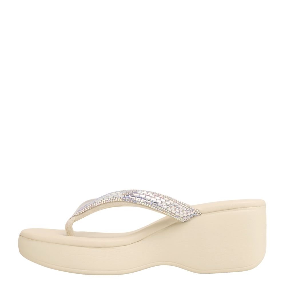 Tamanco Feminino Brilho Plataforma Alto Beira Rio 8455.418 Branco 3