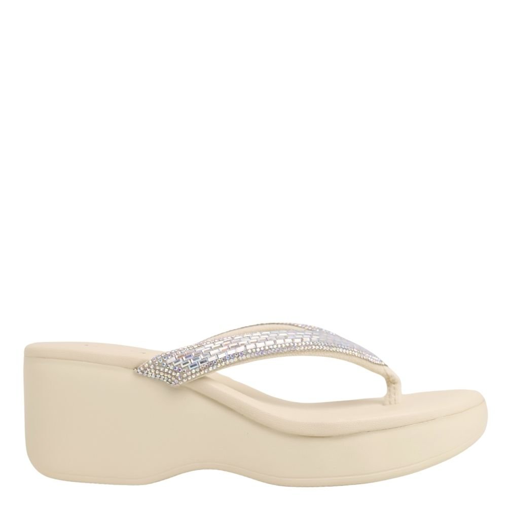 Tamanco Feminino Brilho Plataforma Alto Beira Rio 8455.418 Branco 2