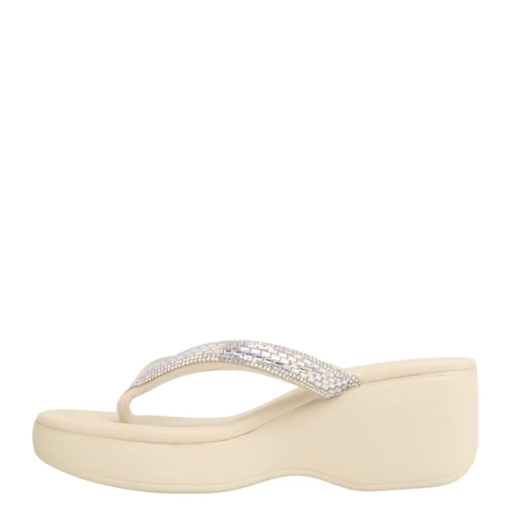 Tamanco Feminino Brilho Plataforma Alto Beira Rio 8455.418 Branco 3