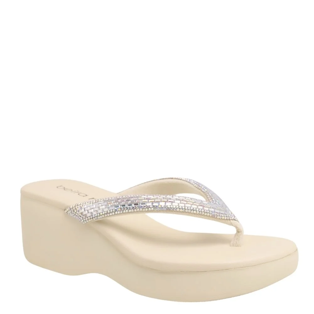 Tamanco Feminino Brilho Plataforma Alto Beira Rio 8455.418 Branco 4