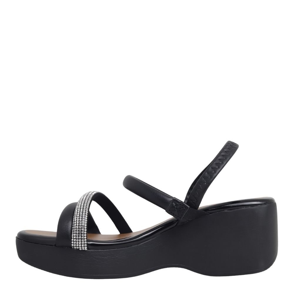 Tamanco Feminino Brilho Plataforma Alto Beira Rio 8455.307 Preto 3