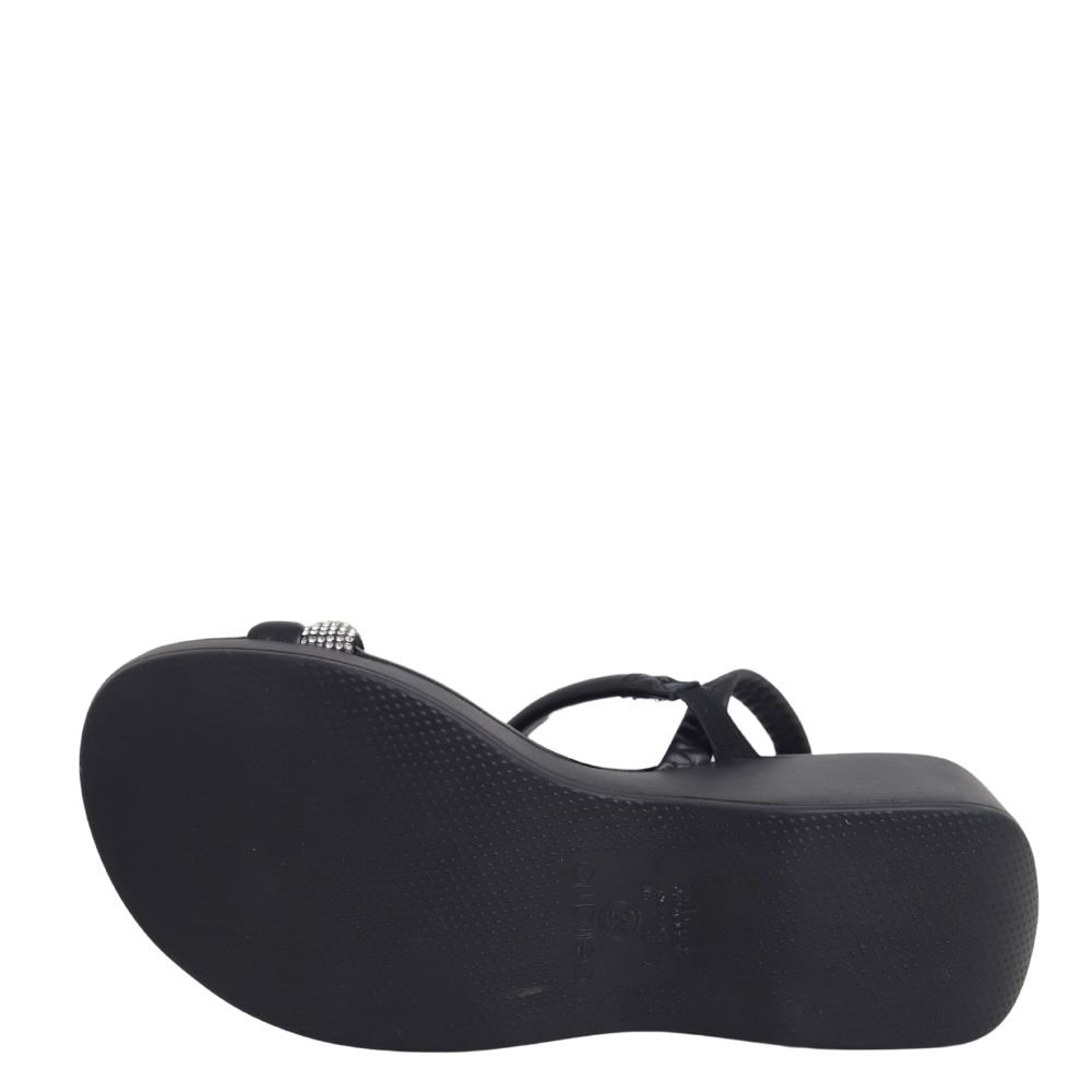 Tamanco Feminino Brilho Plataforma Alto Beira Rio 8455.307 Preto 5