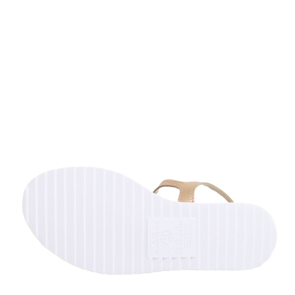 Sandália Infantil Menina Trataroda Macia Molekinha Brilho Dourado 5