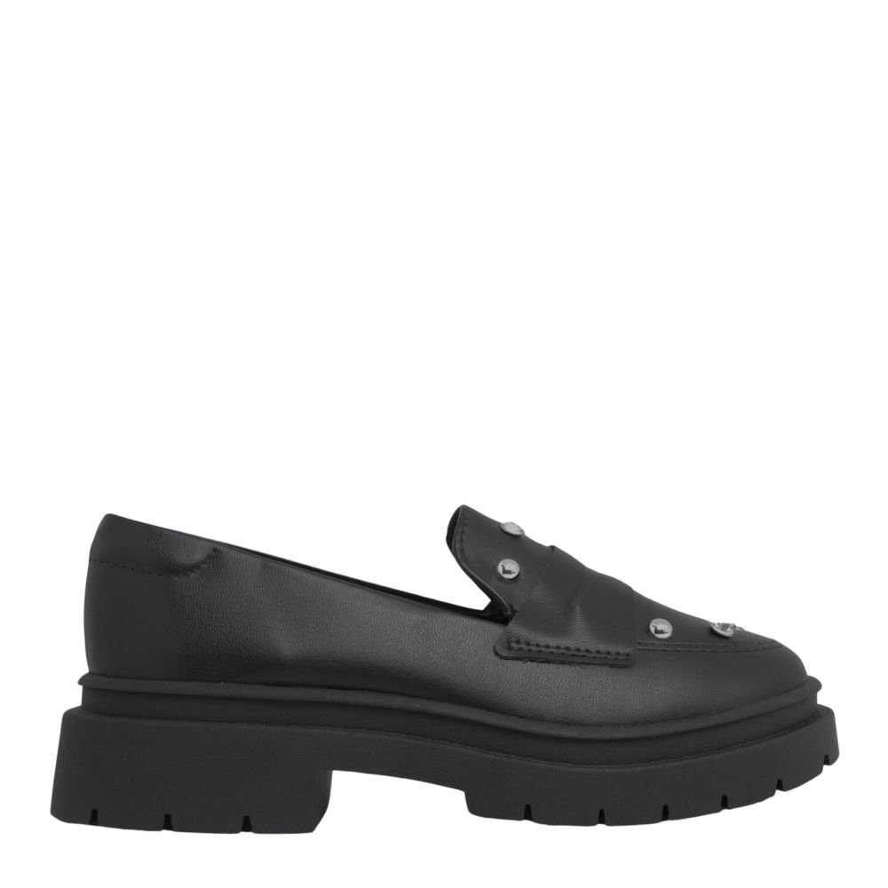 Sapatos Meninas Infantil Mocassim Loafer Moderno Confortavel Preto 2
